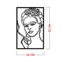 Wallity Kahlo Escultura de Pared en Metal Negro